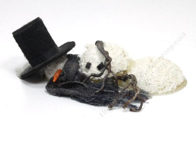 (image for) Miniature Handmade Melting Snowman