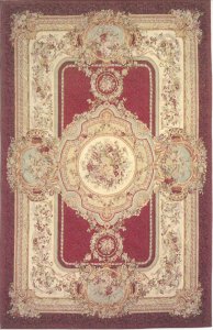 (image for) Red & Cream with Floral Patterns Carpet