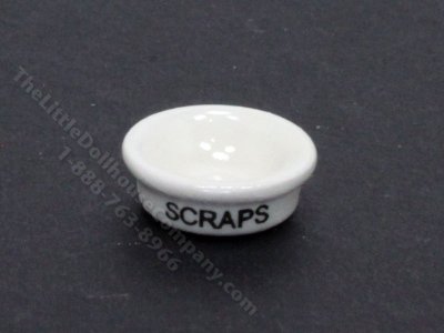 (image for) Miniature "Scraps" Dog Dish for Dollhouses