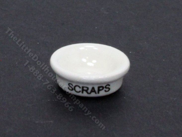 (image for) Miniature "Scraps" Dog Dish for Dollhouses