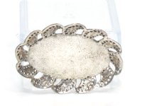 (image for) Miniature Sterling Silver Lace Edged Platter by Don Henry