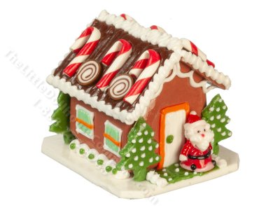 (image for) Miniature Christmas Gingerbread House for Dollhouses