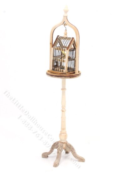 (image for) Miniature Birdcage for Dollhouses, Unfinished