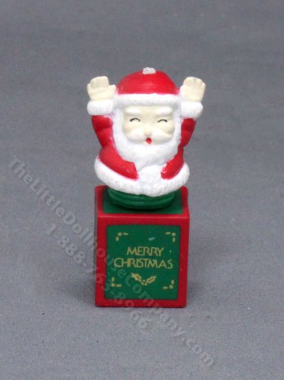 (image for) Miniature Santa Claus Jack-in-the-Box for Dollhouses