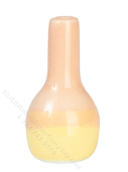 (image for) Miniature Ceramic Three-Toned Bud Vase for Dollhouses