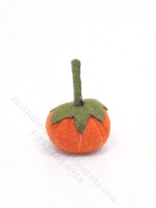 (image for) Dollhouse Scale Model Stuffed Velvet Pumpkin