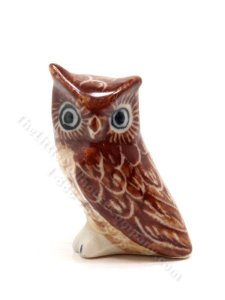 (image for) Miniature Large Brown Owl for Dollhouses
