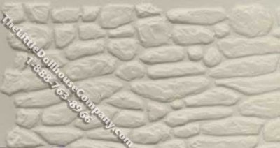 (image for) Patterned Sheet Beige Fieldstone for Dollhouse Scale Models