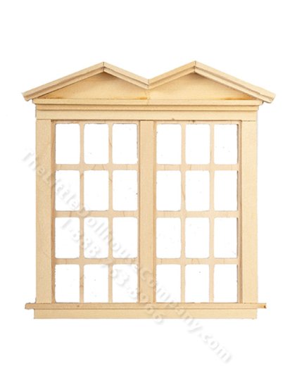 (image for) Victorian Six-Over-Six Double Window for Dollhouses