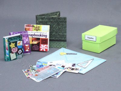 (image for) Miniature Scrapbooking Craft Supplies For Dollhouses