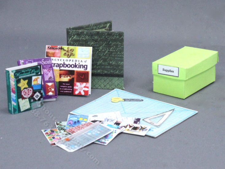 (image for) Miniature Scrapbooking Craft Supplies For Dollhouses