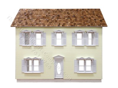 (image for) The Little Dollhouse Company Charlotte's Manor Assembled Dollhouse - Yellow