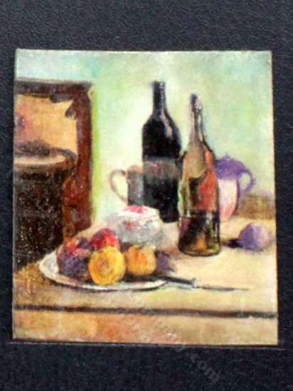 (image for) "Still Life with Two Bottle" Replica Painting by Larry Morganti