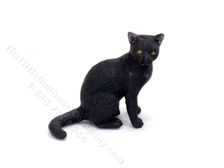 (image for) Miniature Black Domestic Shorthair Cat Karl Blindheim