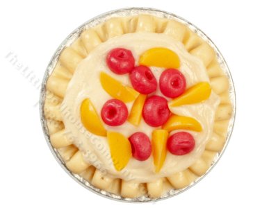 (image for) Miniature Cherry Custard Pie For Dollhouses