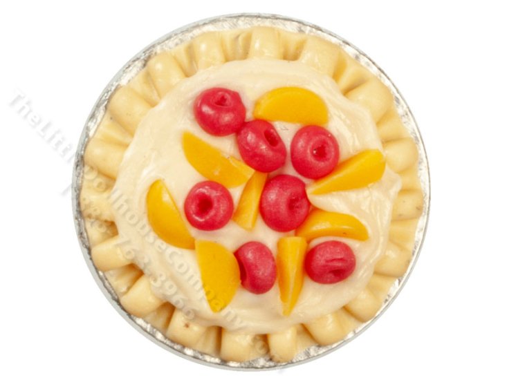 (image for) Miniature Cherry Custard Pie For Dollhouses