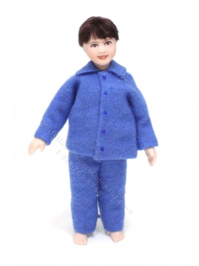 (image for) Miniature Porcelain Charlie Doll in Pajamas by Cindy's Dolls