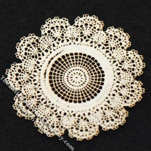 (image for) Miniature Flower Shaped Laser Cut Doily for Dollhouses