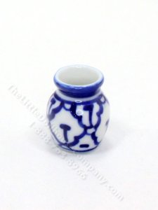 (image for) Miniature Blue and White Vase for Dollhouses