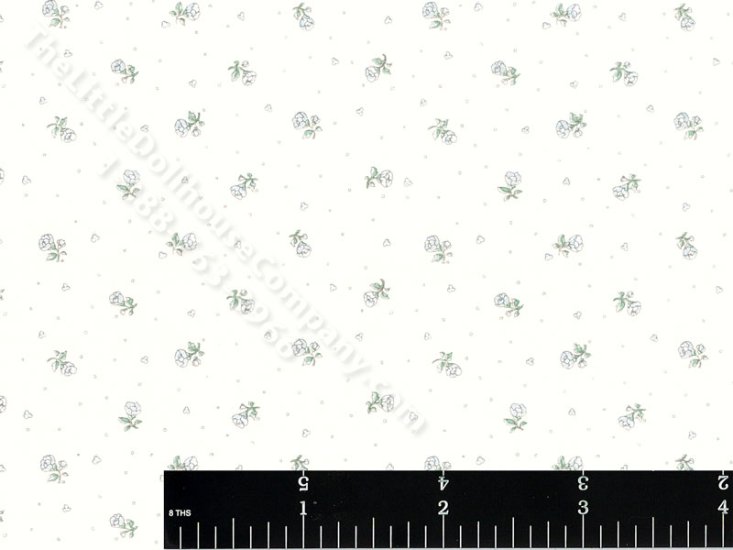 (image for) Petite Fleur Miniature Wallpaper for Dollhouses - Cream
