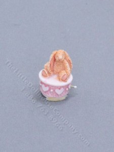 (image for) Miniature Bunny Music Box Figurine for Dollhouses