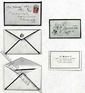 (image for) Dollhouse Miniature Notice of Death in Envelope