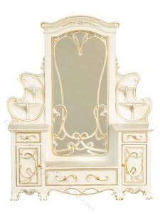 (image for) Miniature White Art Nouveau Dressing Table w/Mirror