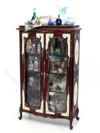 (image for) Miniature Mahogany China Cabinet by Twylla Charles