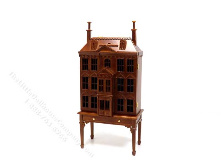 (image for) Miniature 1/144 Pickering Manor Dollhouse Babyhouse - Walnut