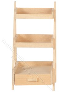 (image for) Miniature Unfinished Slanted Shelves for Dollhouses