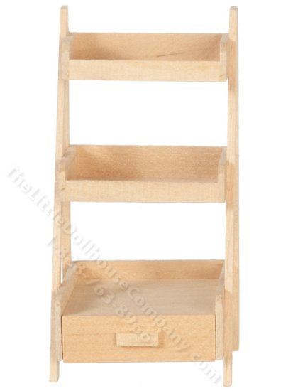 (image for) Miniature Unfinished Slanted Shelves for Dollhouses