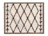 (image for) Miniature Beige Trellis Patterned Rug for Dollhouses - 3.75"x3"