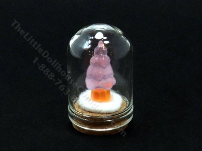 (image for) Miniature Glow in the Dark Christmas Tree Dome for Dollhouses - Pink