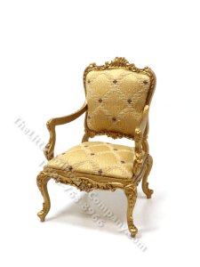 (image for) Miniature Louis XV Rococo Armchair for Dollhouses