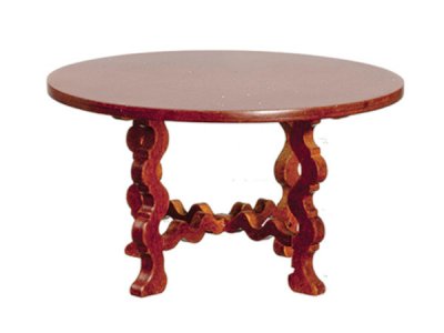(image for) Miniature Spanish Low Round Table for Dollhouses