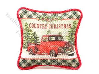 (image for) Miniature "Country Christmas" Pillow for Dollhouses
