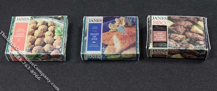 (image for) Miniature Box of Frozen Food for Dollhouses (1/pk)