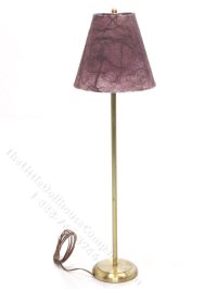 (image for) Miniature Brass Floor Lamp with Burgundy Shade