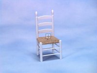 Dollhouse Miniature Shaker Side Chair - Woven Seat