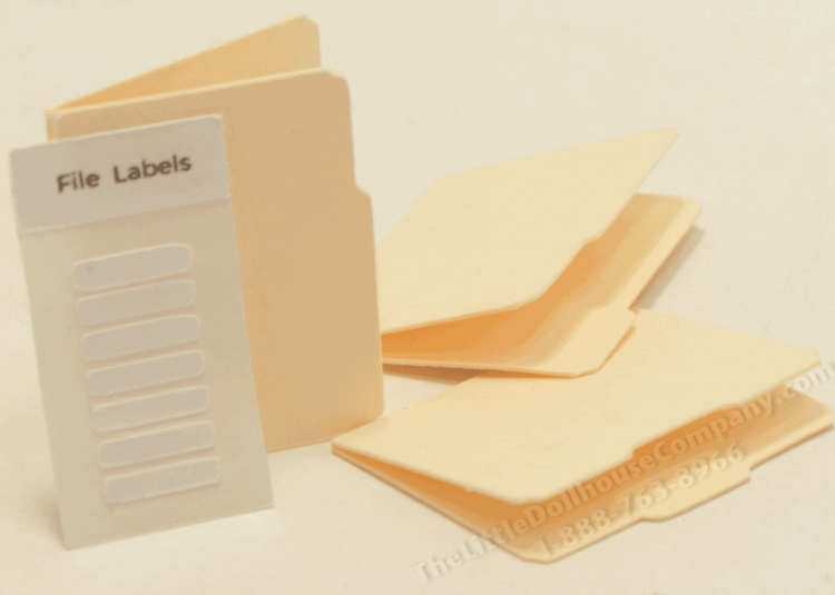 Pack of Three Miniature Manila File Folders [IBM MIS0121] The Little