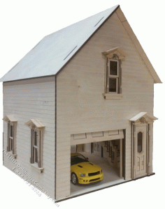 Assembled Working Laser Cut Darleen Garage (image for) Assembled Working Laser Cut Darleen Garage