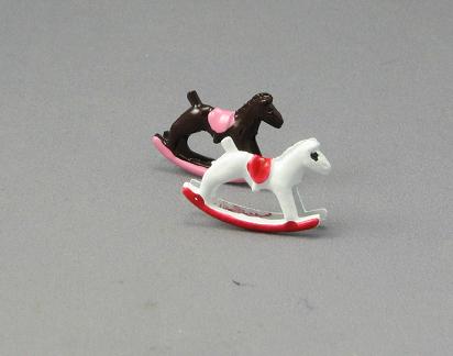 Two Miniature Rocking Horses - Click Image to Close