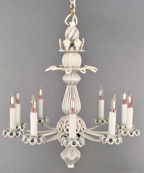 Dollhouse Scale Model White Scarlett Chandelier [GTZ_121W] The Little