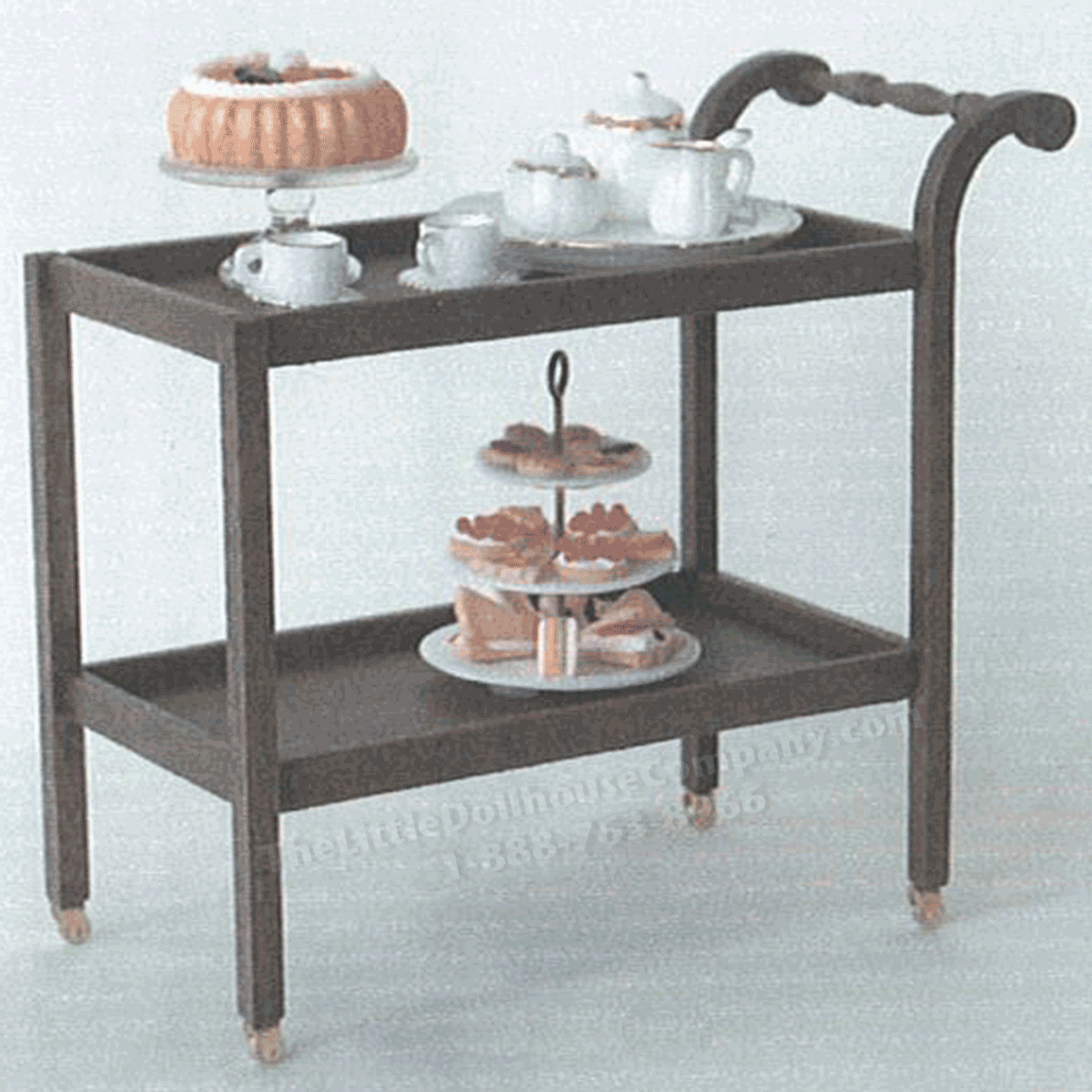 Miniature Tea Trolley Kit [DAS_029B] The Little Dollhouse Company