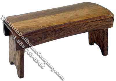 Miniature Short Bench for Dollhouses
