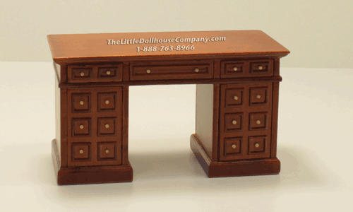 (image for) Dollhouse Miniature Walnut Desk