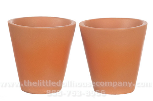 (image for) Miniature Resin Large Clay Pot for Dollhouses / 2Pc