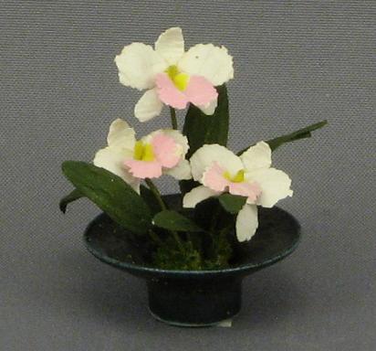(image for) Dollhouse Miniature Pink and White Orchids