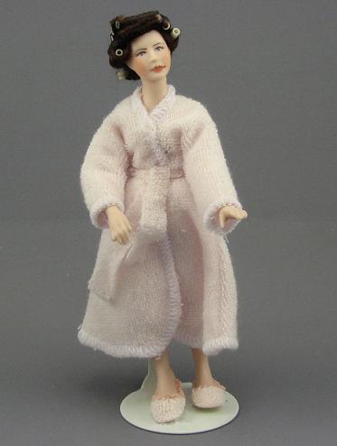 (image for) Woman Wearing Hair Rollers by Cindy's Dolls