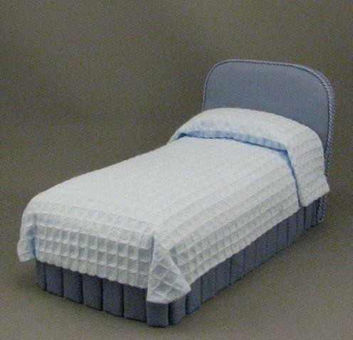 (image for) Blue Bed with Waffle Bedding by Janet